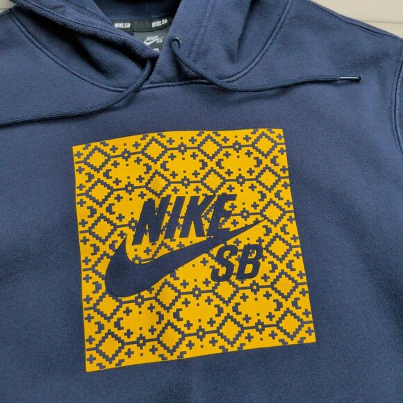 Nike SB Nomad Hoodie Mens Medium Pullover Black Box Logo Skateboarding‎ Skater - Picture 2 of 11